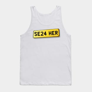 SE24 HER Herne Hill Number Plate Tank Top